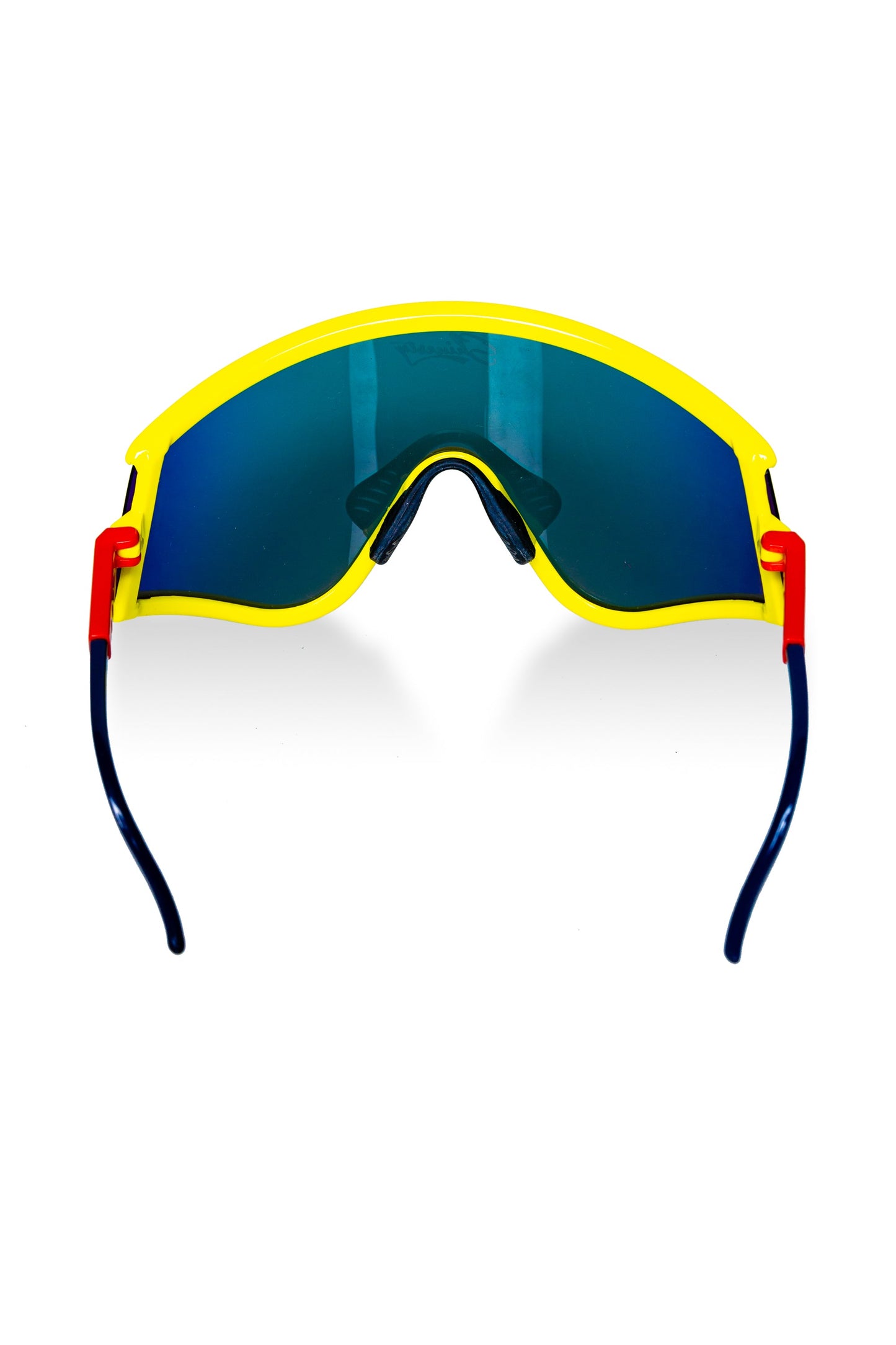 The Revo | Yellow And Red Mirrored Macho Polarized Sunglasses