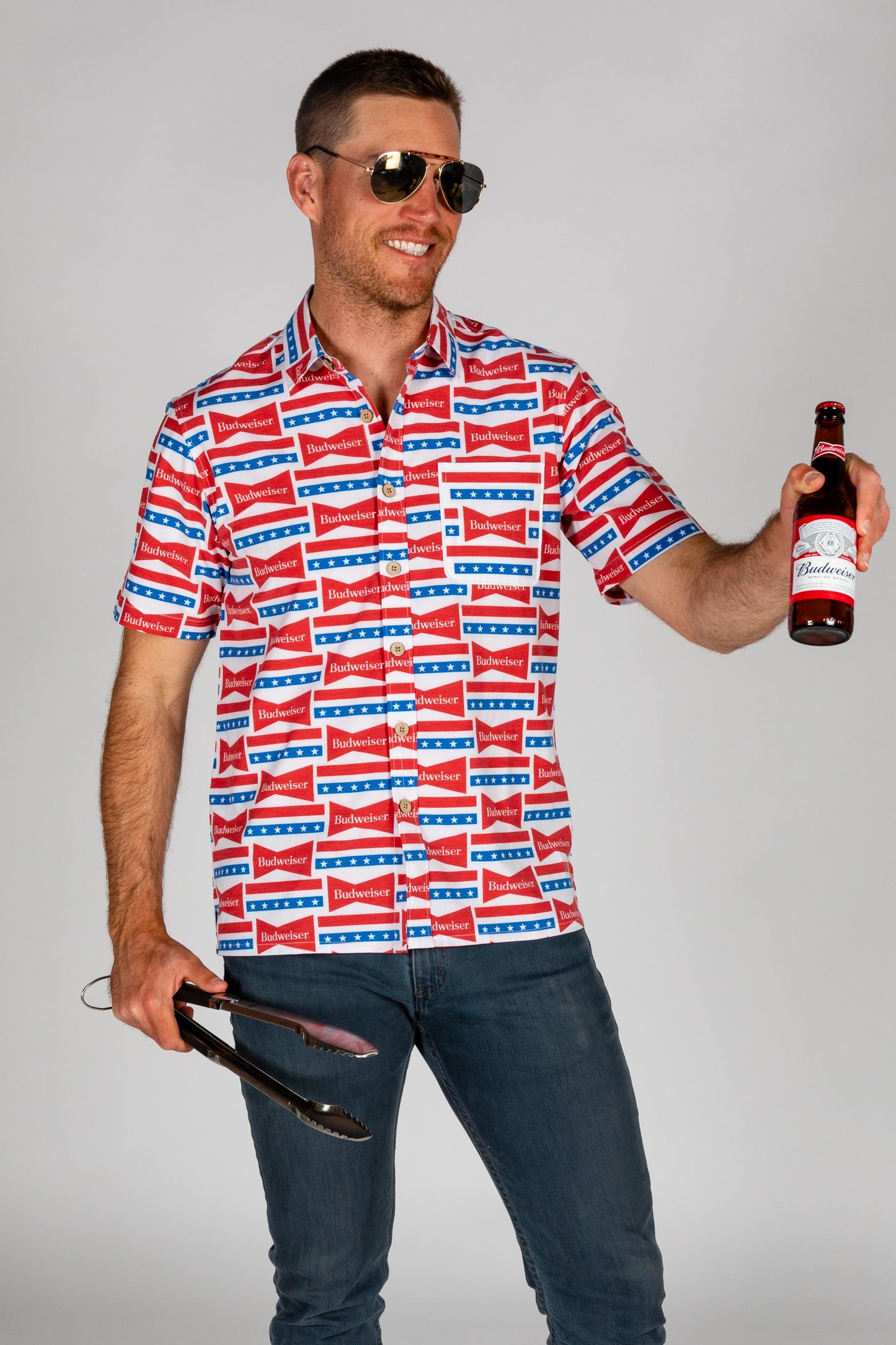 The Old Faithful Budweiser | Short Sleeve Button Down