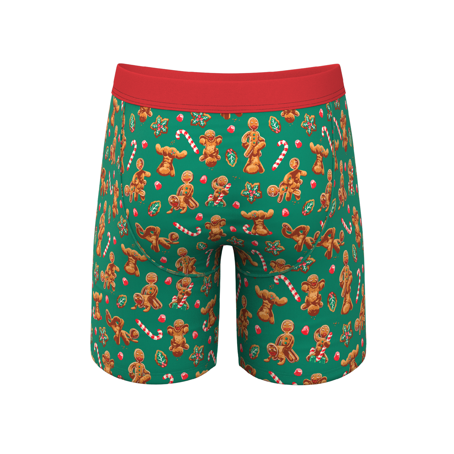 The Ginger Rail | Gingerbread Long Leg Ball Hammock® Pouch Boxers With Fly