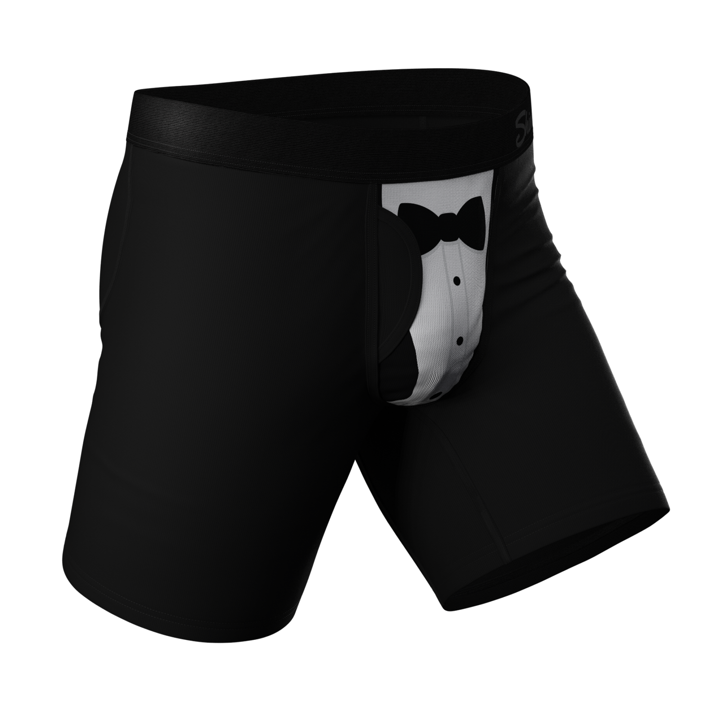  The 009 | Black Tuxedo Long Leg Ball Hammock® Pouch Underwear With Fly