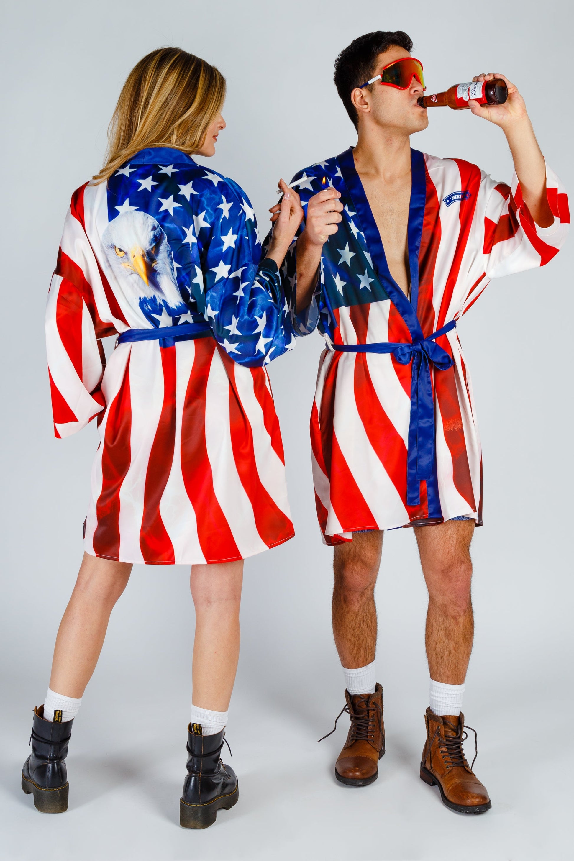  The Mascot | American Flag Bald Eagle Kimono