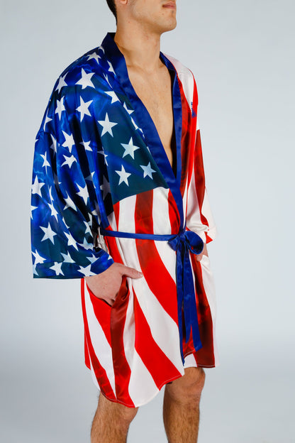  The Mascot | American Flag Bald Eagle Kimono