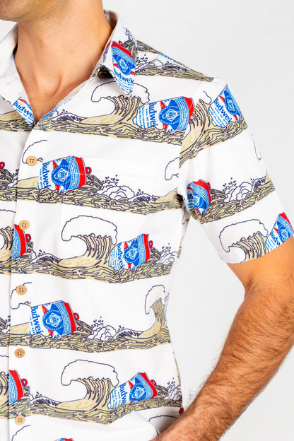  The Shaka Brew | Budweiser Surfer Hawaiian Shirt
