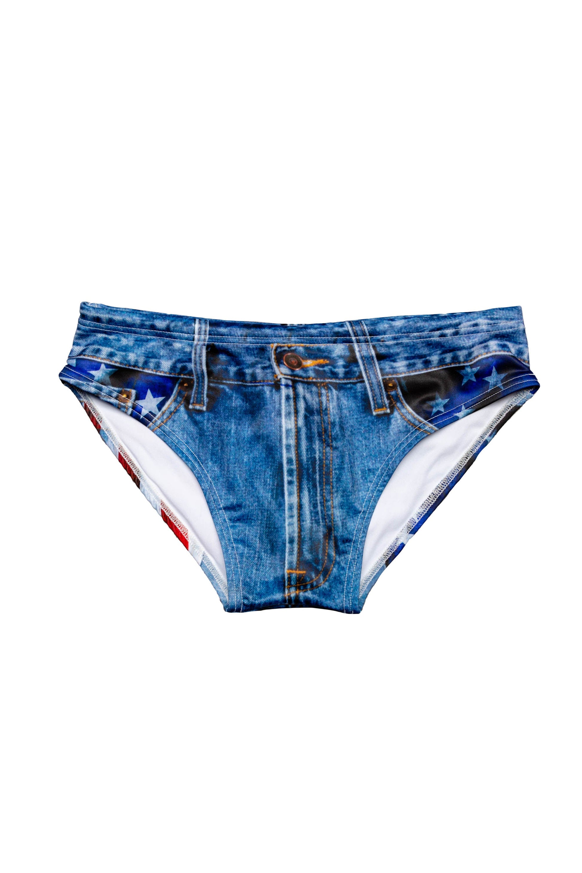  The Chattahoochee Daddy | Denim Print USA Swim Brief