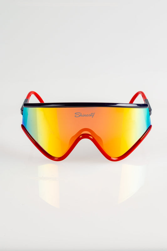  The Cornea Combusters | Red And Blue Revo Retro Macho Sunglasses