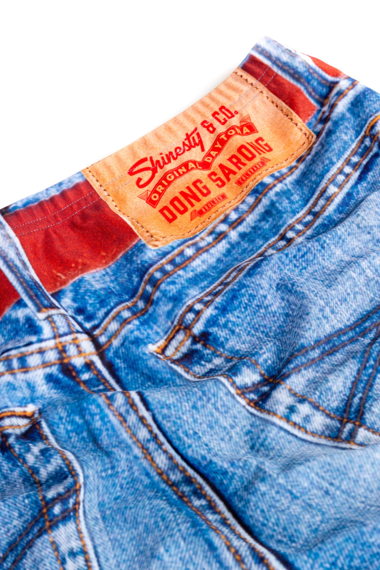  The Ranch Hand | Western Denim Printed Swim Brief