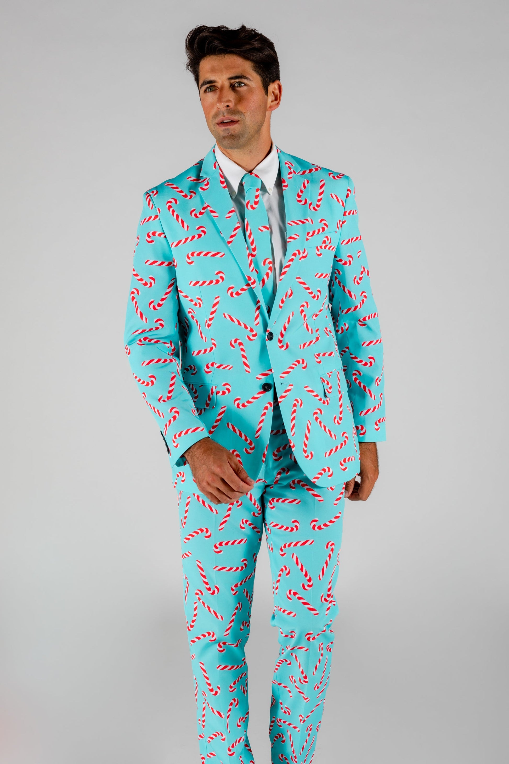  The Peppermint Pimp Canes | Candy Cane Print Christmas Suit