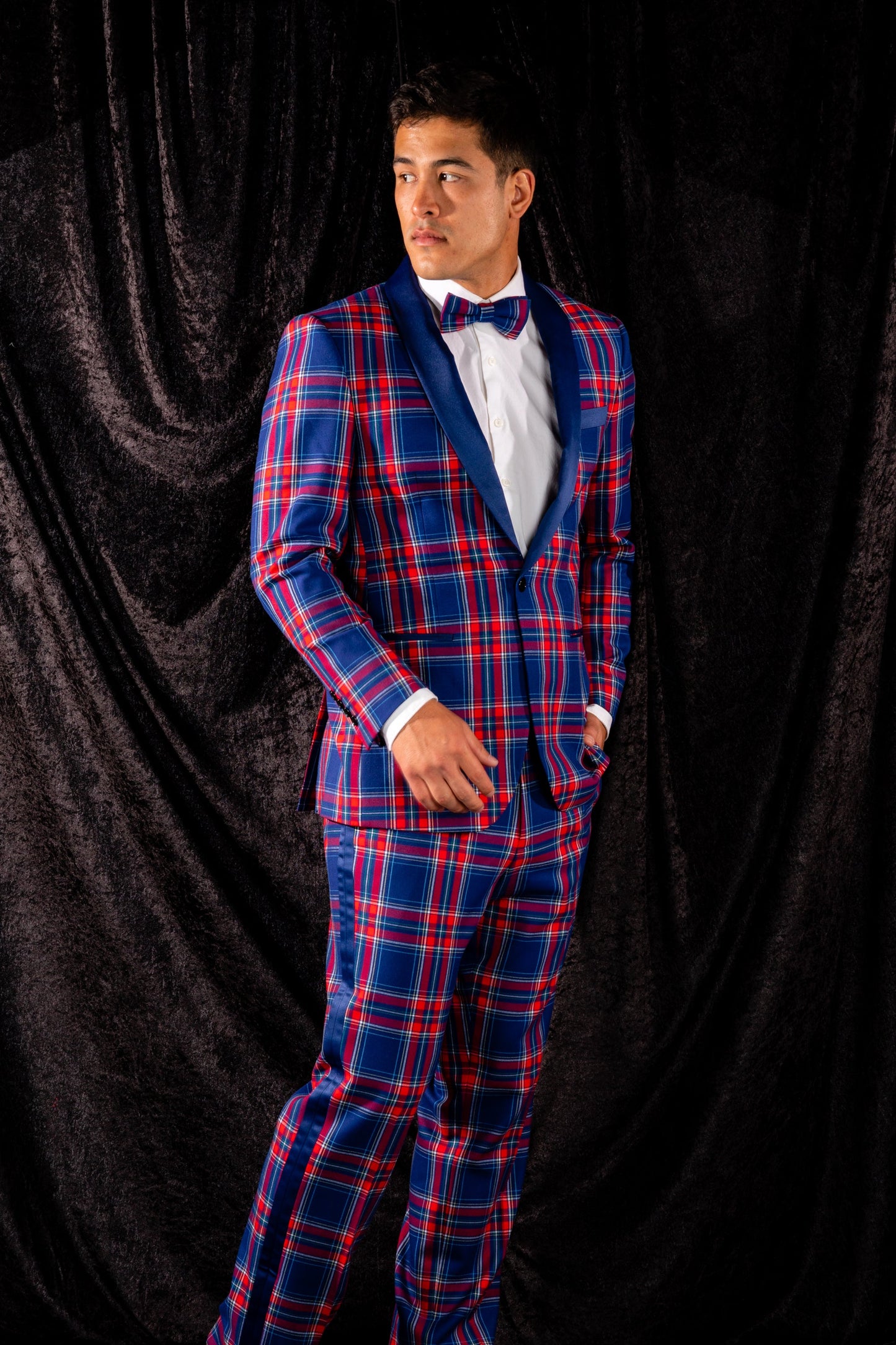  The Foyer Fornicator | Plaid Tuxedo With Stretch