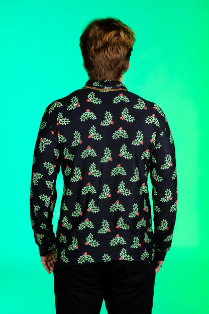  The Mistle Head To Toe | Mistletoe Print Christmas Turtleneck