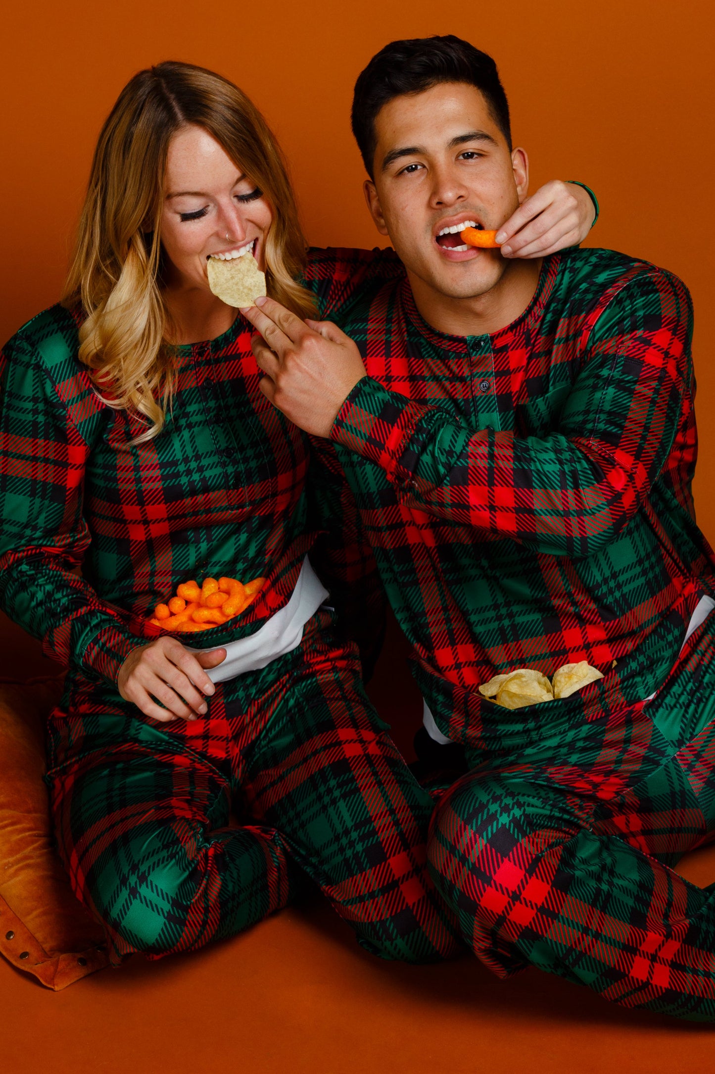  The Lincoln Log Love Daddy | Men's Red Plaid Christmas Pajama Top