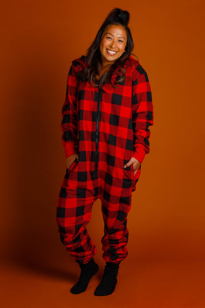  The Lumbersexual | Ladies Unisex Buffalo Check Adult Onesie
