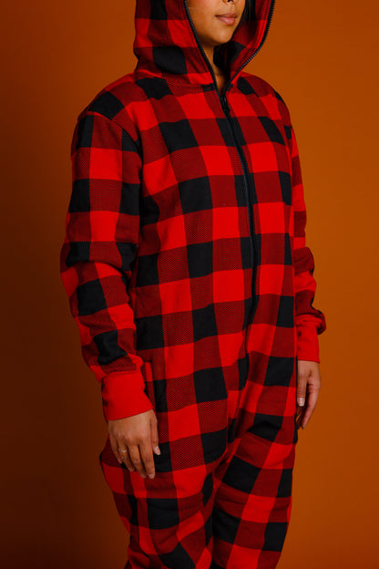 The Lumbersexual | Ladies Unisex Buffalo Check Adult Onesie