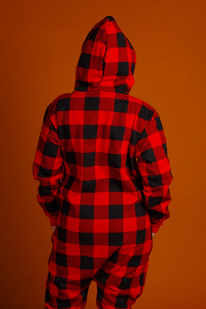  The Lumbersexual | Ladies Unisex Buffalo Check Adult Onesie