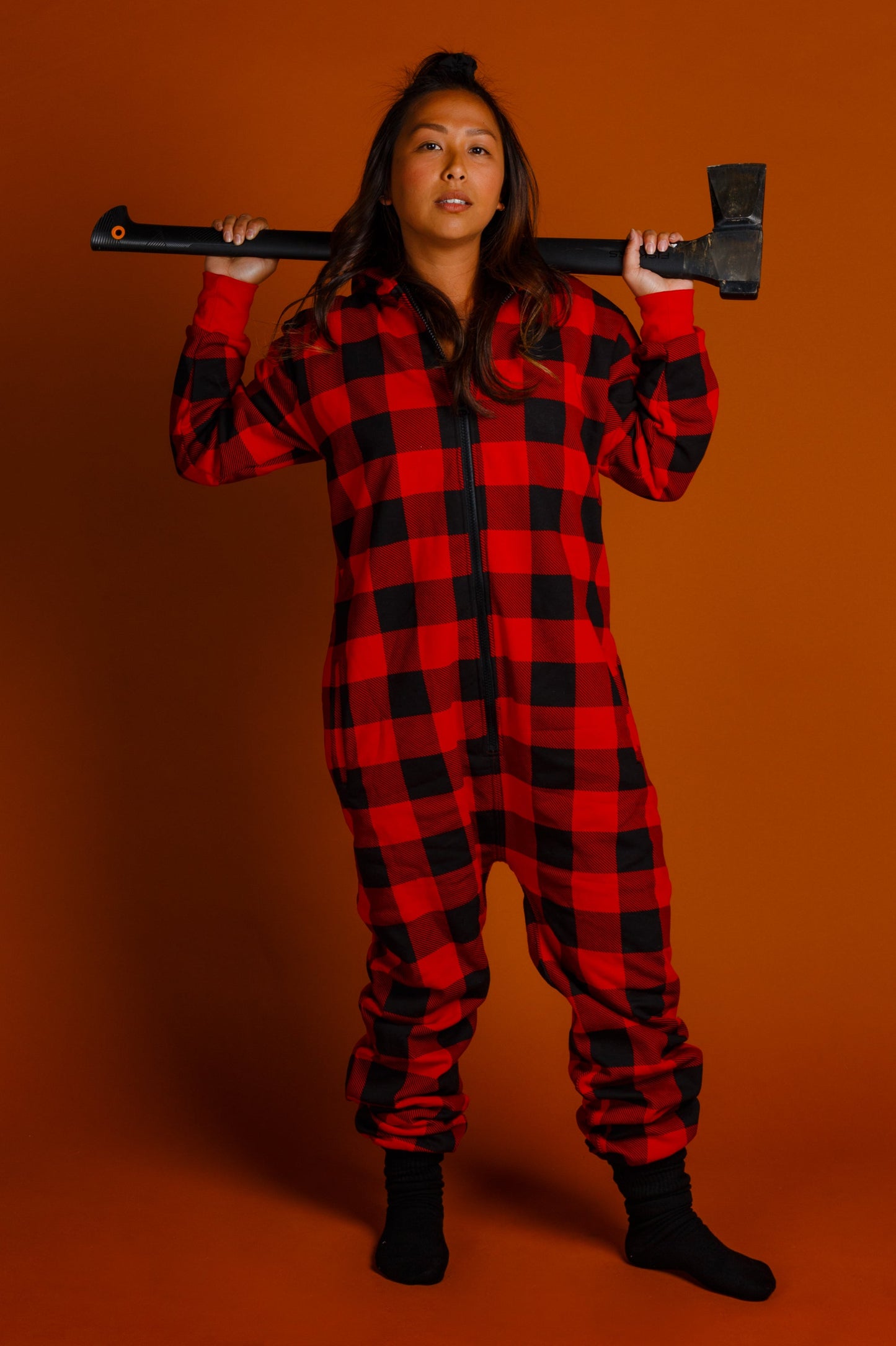  The Lumbersexual | Ladies Unisex Buffalo Check Adult Onesie