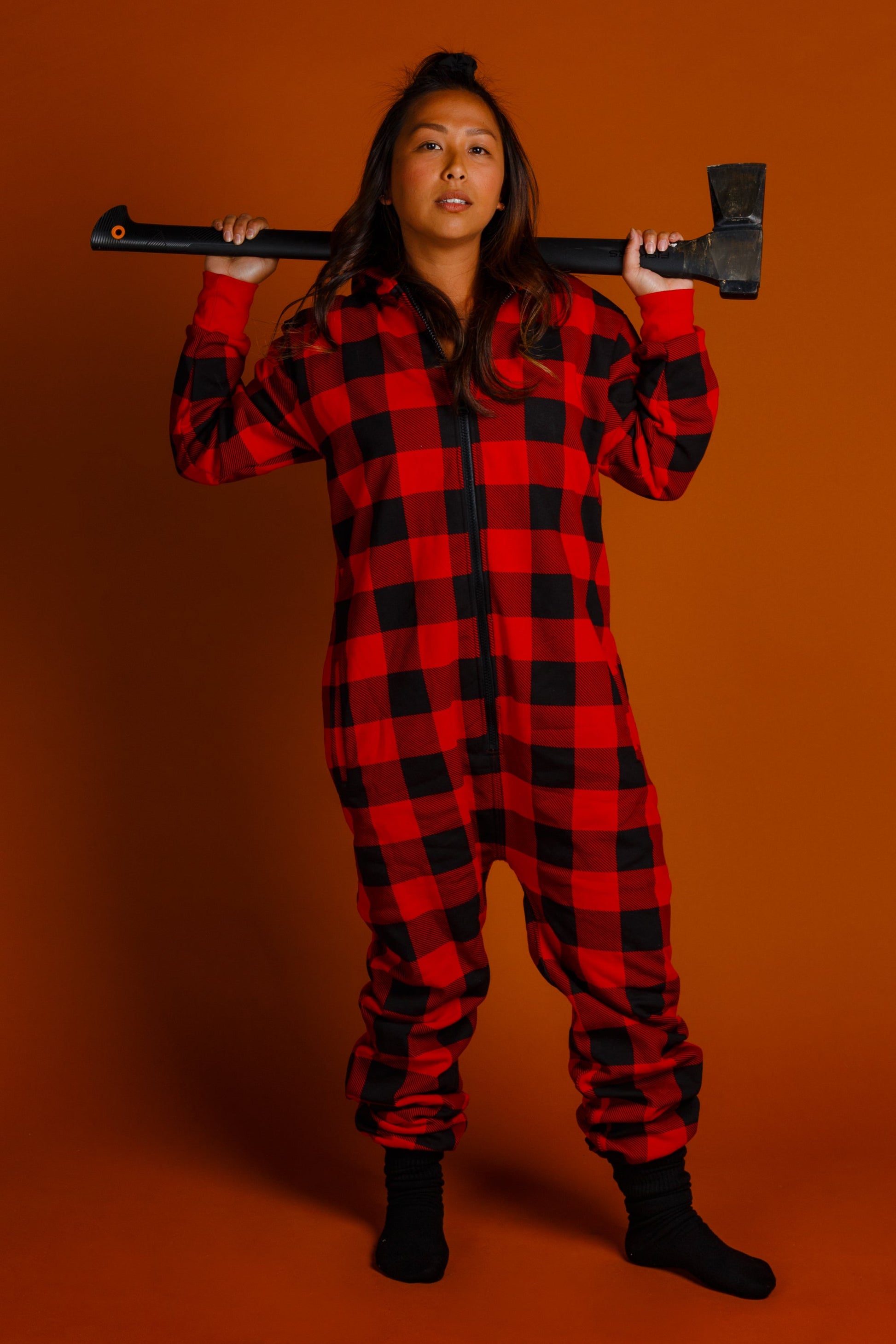  The Lumbersexual | Ladies Unisex Buffalo Check Adult Onesie