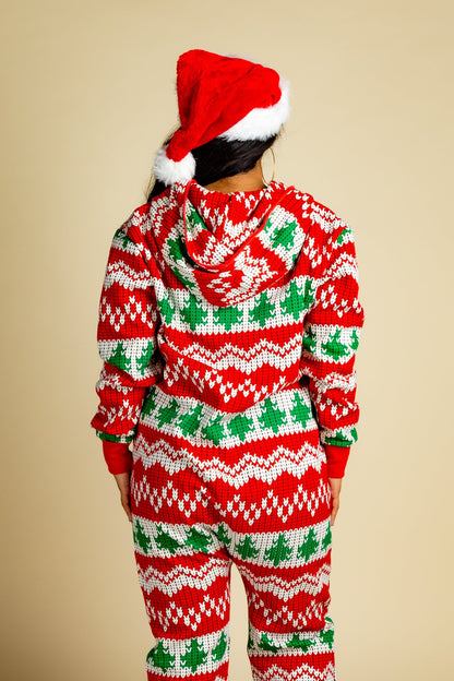  The Red Ryder | Ladies Unisex Knit Print Christmas Onesie