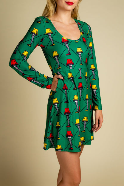  The Fragile | Leg Lamp Christmas Skater Dress