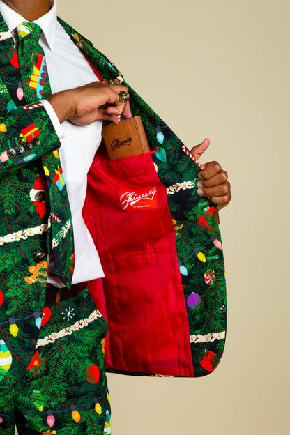  The Christmas Tree Camo | Mens Christmas Tree Print Suit
