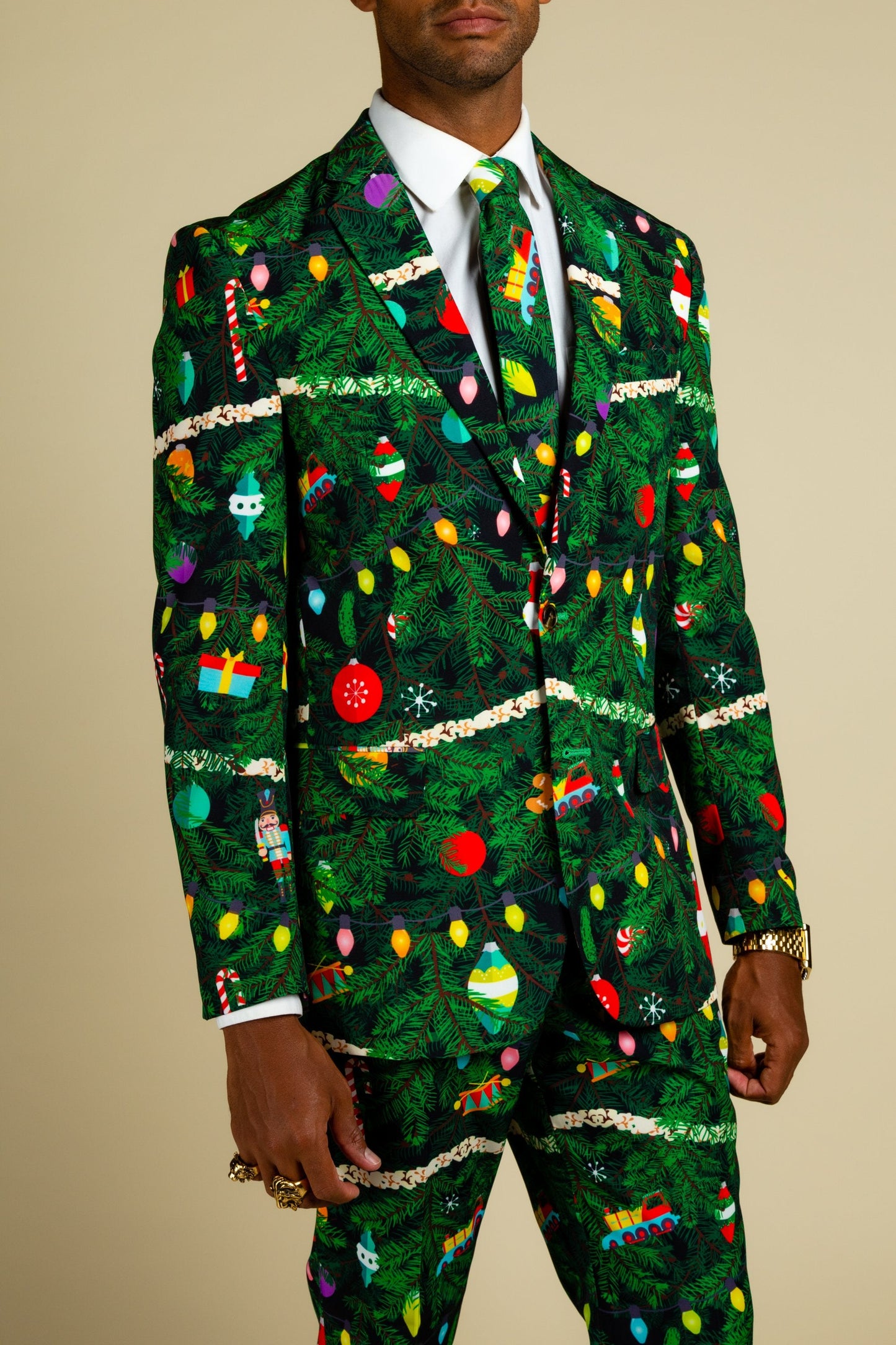  The Christmas Tree Camo | Mens Christmas Tree Print Suit