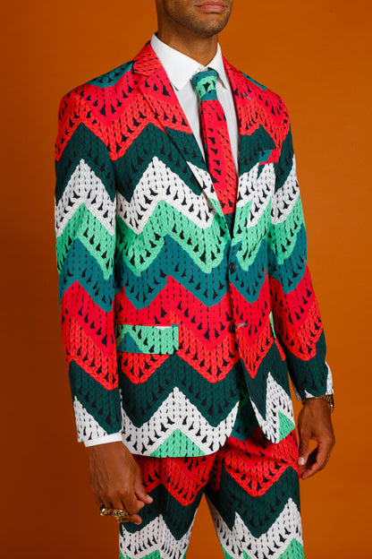  The Dapper Doily | Quilted Print Christmas Suit