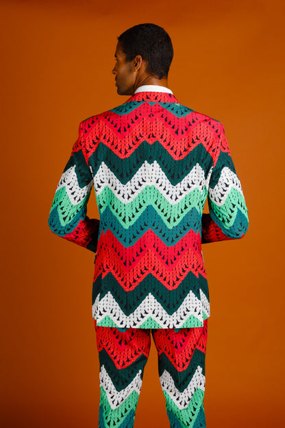  The Dapper Doily | Quilted Print Christmas Suit