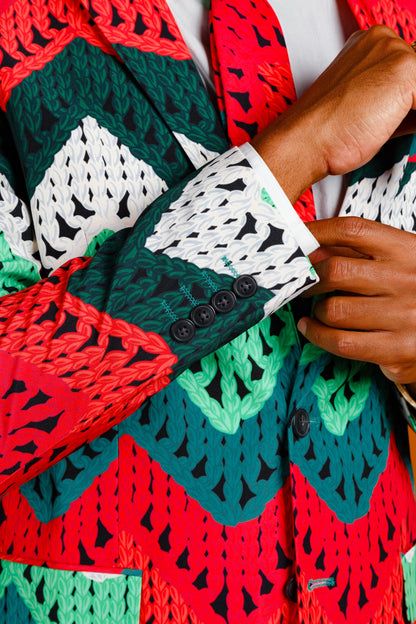  The Dapper Doily | Quilted Print Christmas Suit