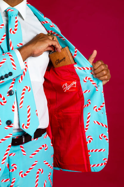  The Peppermint Pimp Canes | Candy Cane Print Christmas Suit