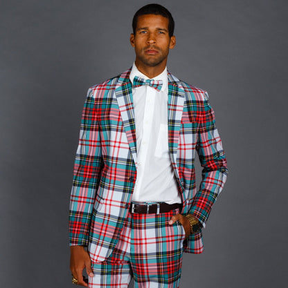  The Scotch On The Rocks | White Plaid Christmas Suit