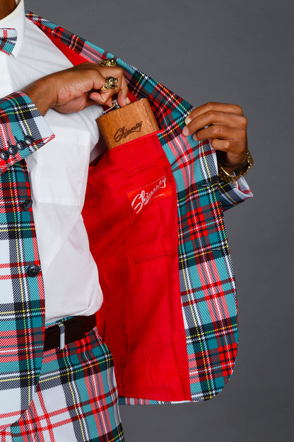  The Scotch On The Rocks | White Plaid Christmas Suit
