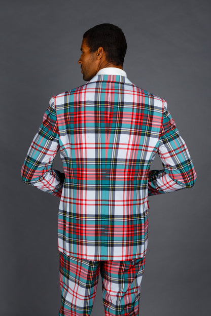  The Scotch On The Rocks | White Plaid Christmas Suit