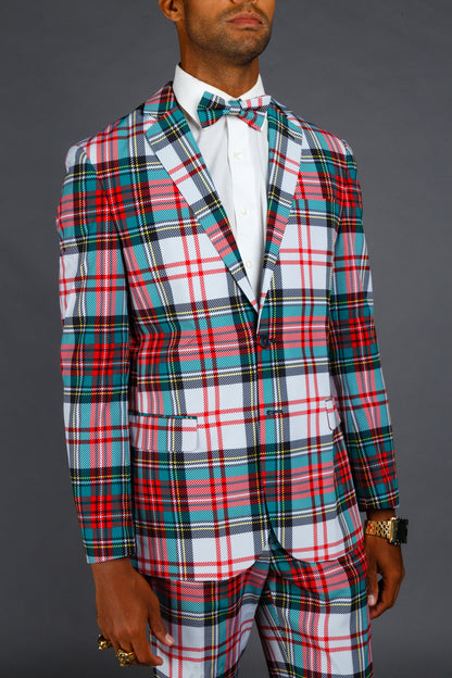  The Scotch On The Rocks | White Plaid Christmas Suit
