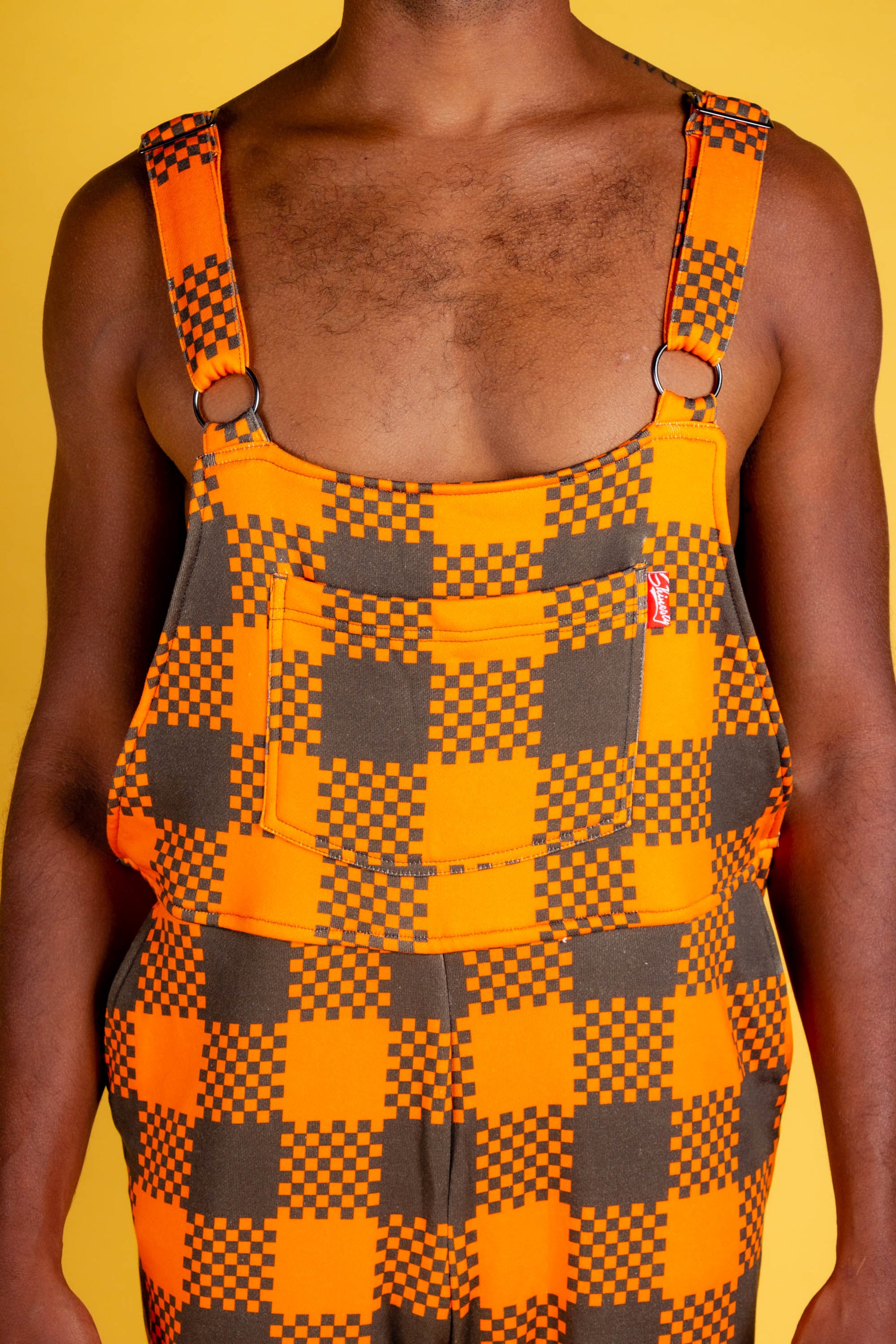  The Mother Truckers | Orange Hunting Check Pajamaralls®