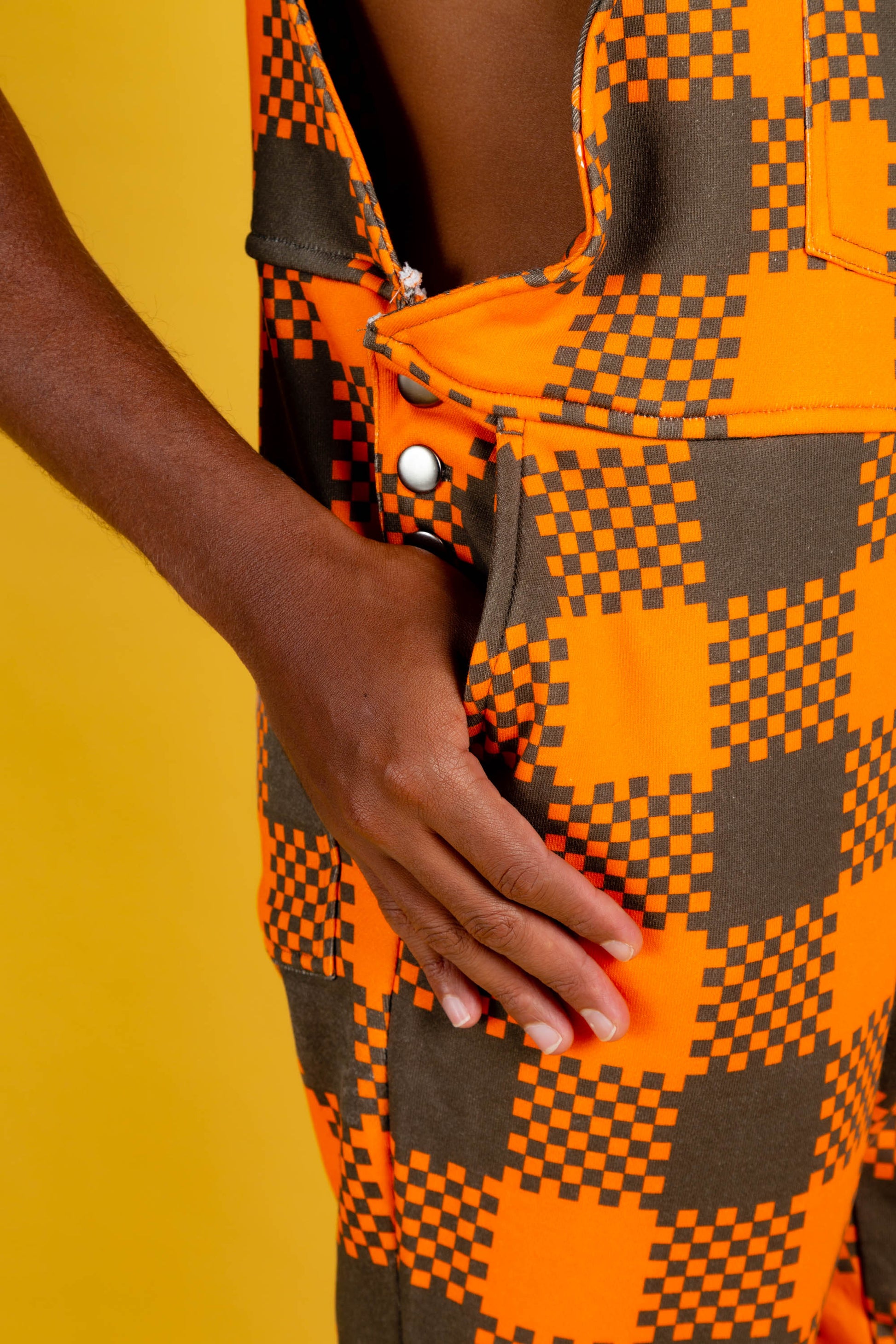  The Mother Truckers | Orange Hunting Check Pajamaralls®