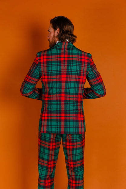  The Lincoln Log Love Daddy | Red And Green Plaid Ugly Christmas Suit