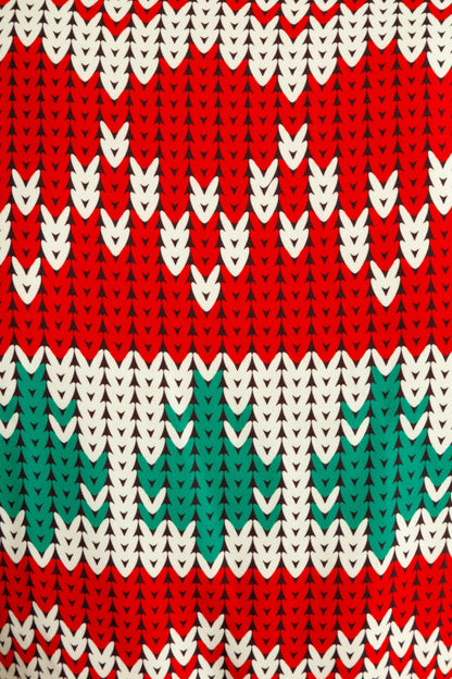  The Red Ryder | Knit Print Christmas Wrap Dress
