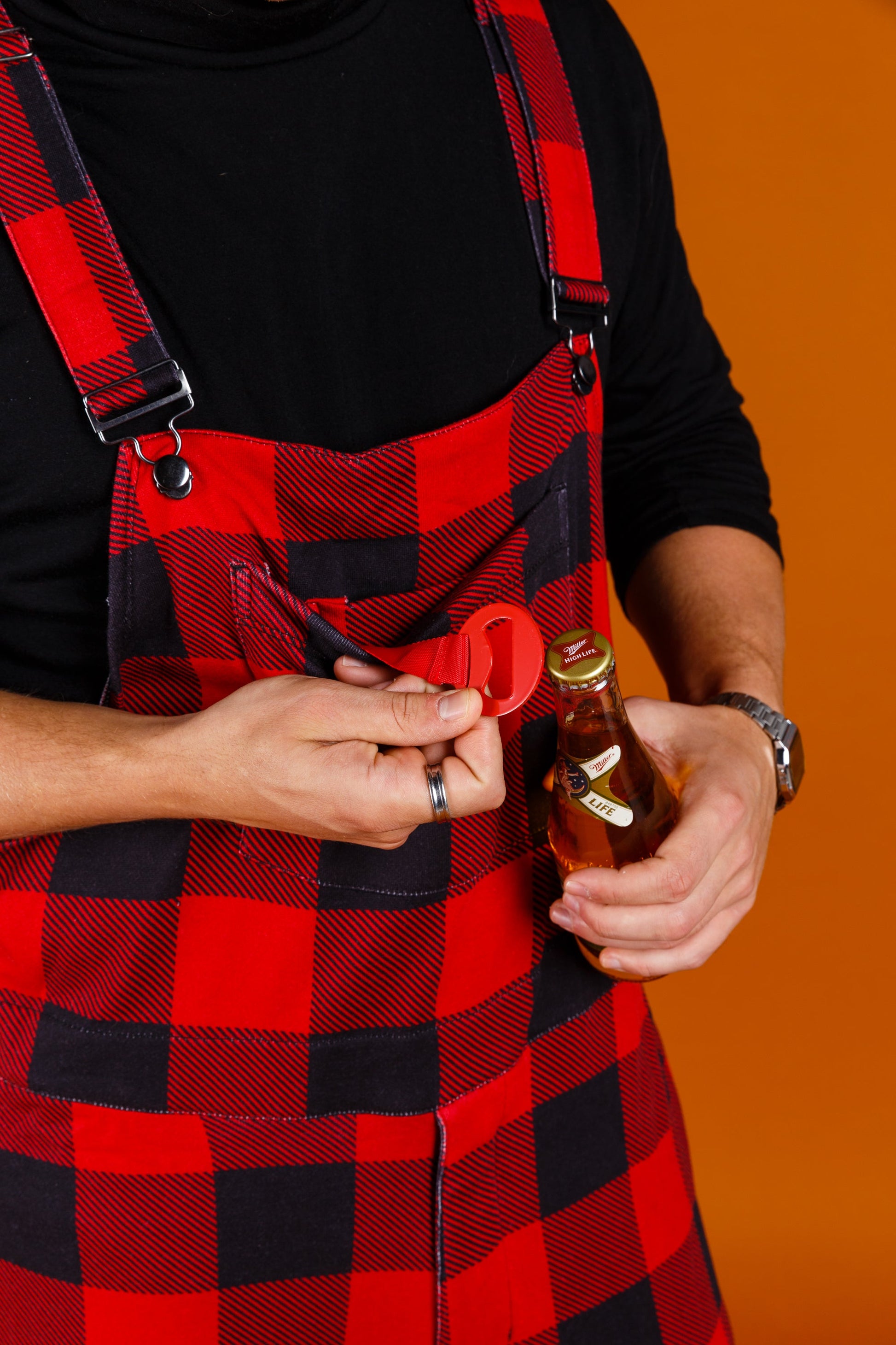  The Red & Black Lumberjack | Mens Red Buffalo Check Christmas Pajamaralls®