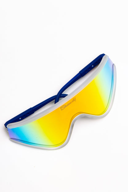  The Crushed Ice | Clear Polarized Mirrored Macho Sunglasses