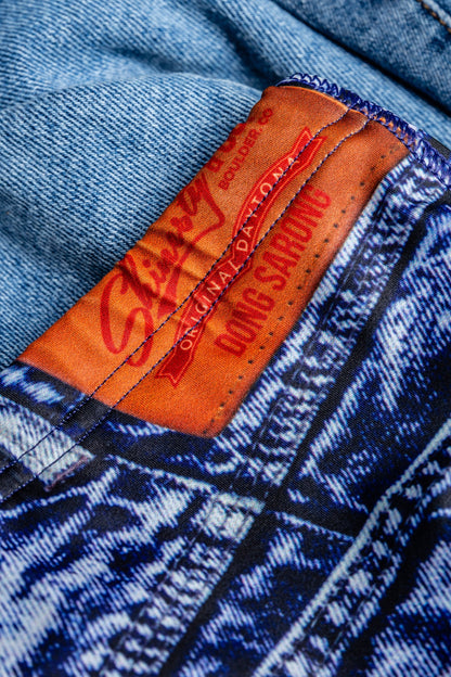  The Daytona Dong Sarong | Denim Print Swim Brief