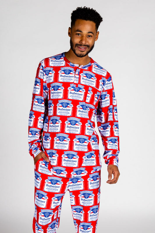  The Malt And Hops | Mens Budweiser Pajama Top