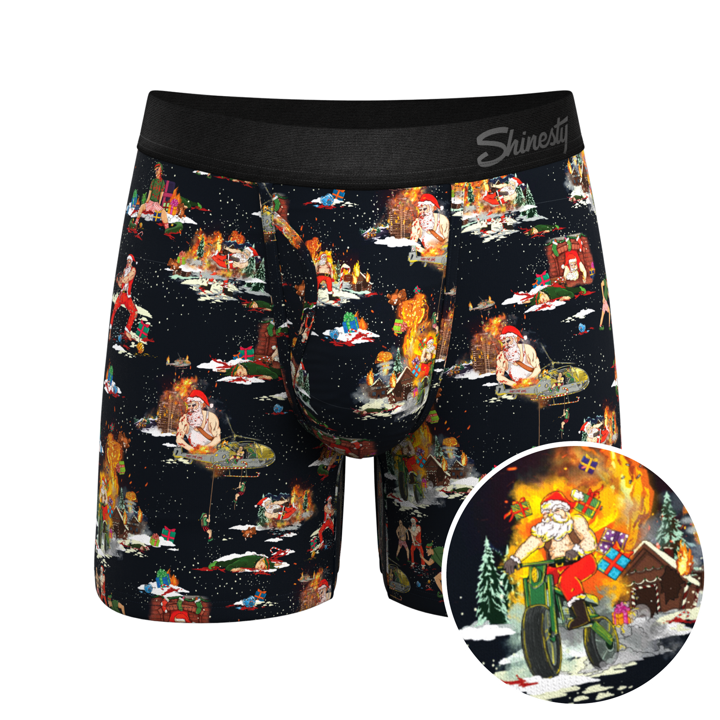  The 12 Slays Of Christmas | Christmas Scene Ball Hammock® Pouch Underwear With Fly