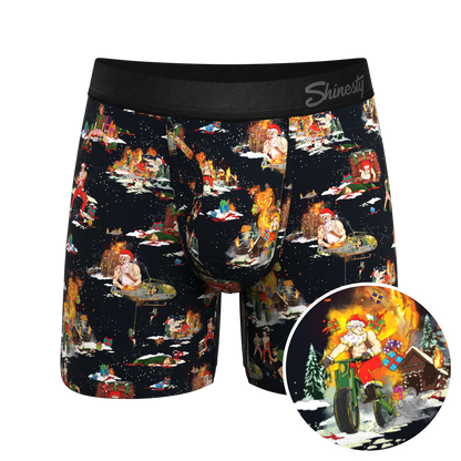  The 12 Slays Of Christmas | Christmas Scene Ball Hammock® Pouch Underwear With Fly