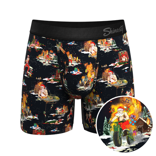  The 12 Slays Of Christmas | Christmas Scene Ball Hammock® Pouch Underwear With Fly