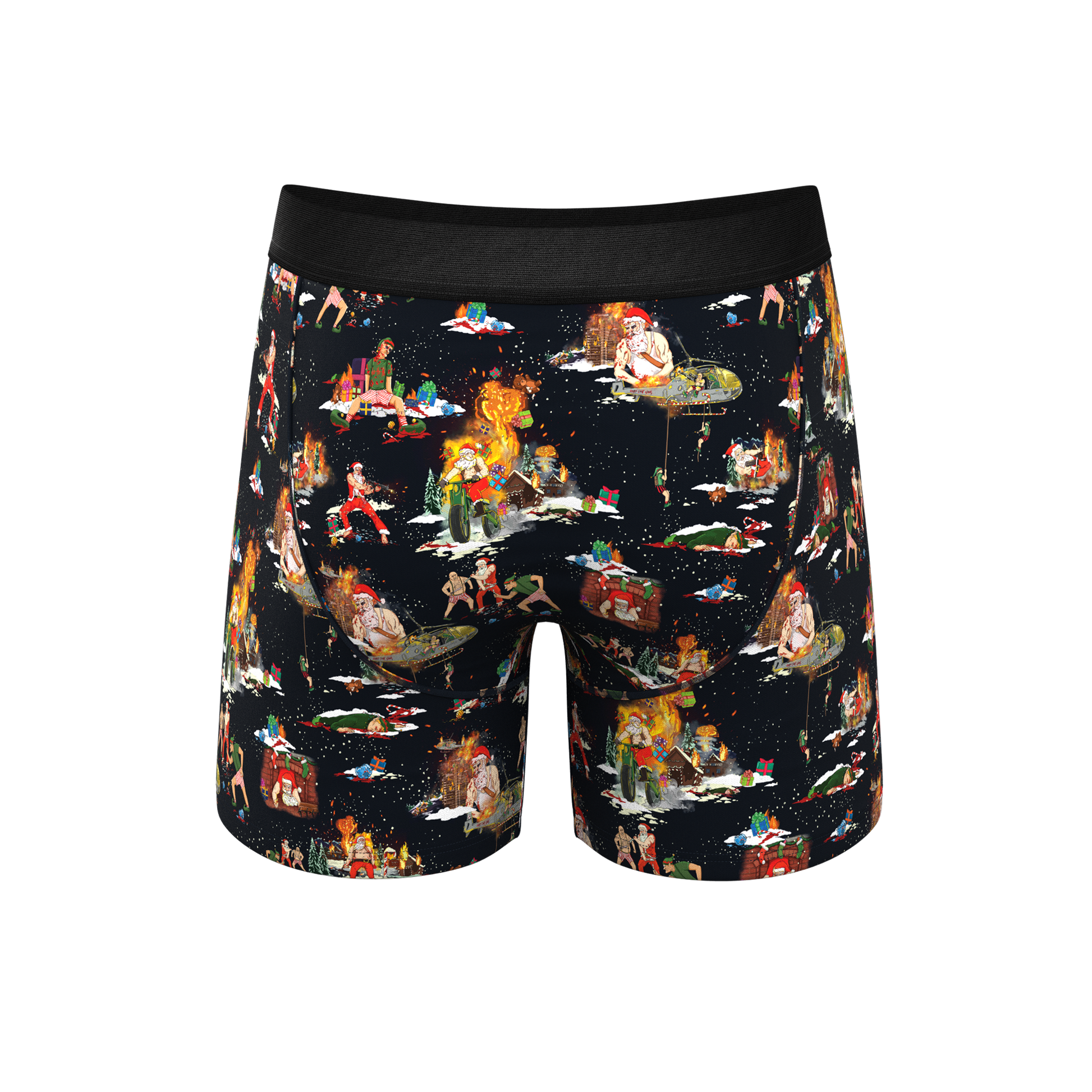  The 12 Slays Of Christmas | Christmas Scene Ball Hammock® Pouch Underwear With Fly