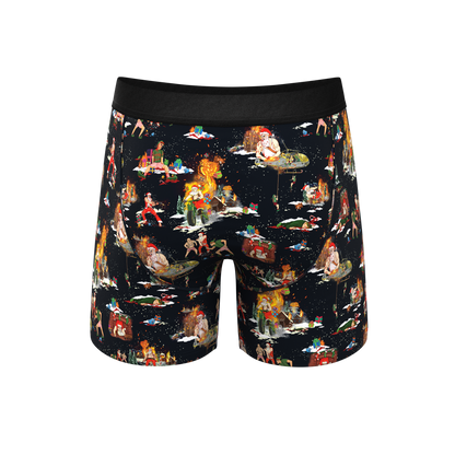  The 12 Slays Of Christmas | Christmas Scene Ball Hammock® Pouch Underwear With Fly