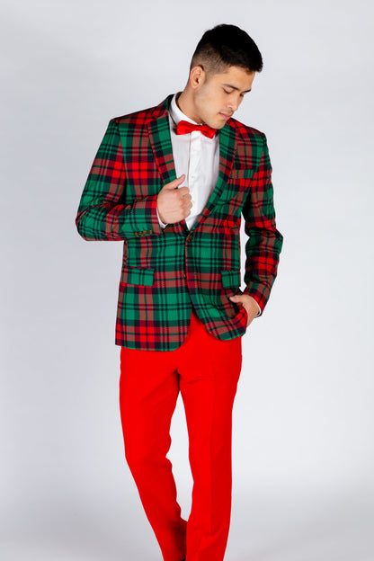  The Lincoln Log Love Daddy | Red And Green Plaid Ugly Christmas Suit