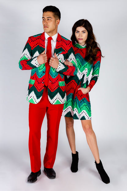  The Dapper Doily | Quilted Print Christmas Suit