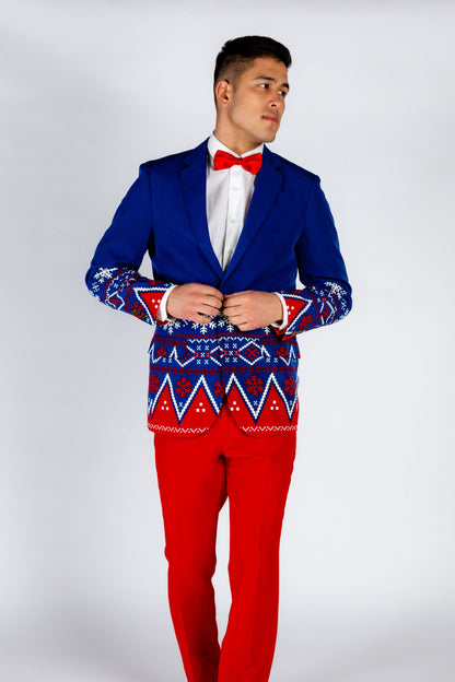  The Nordic Gentleman | Navy Fair Isle Ugly Christmas Suit