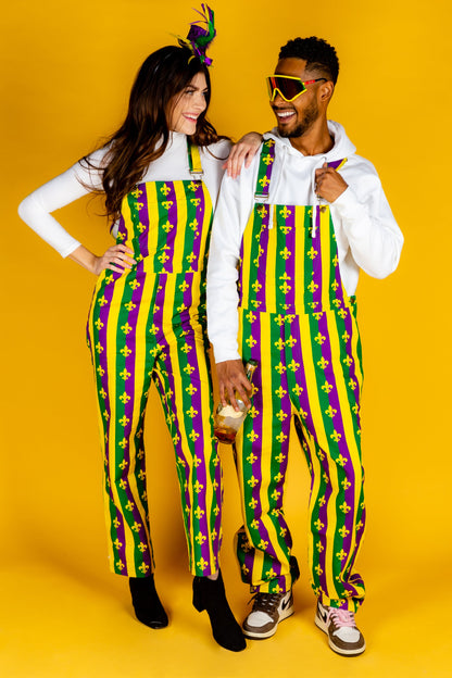  Beignets For Breakfast | Mardi Gras Overalls