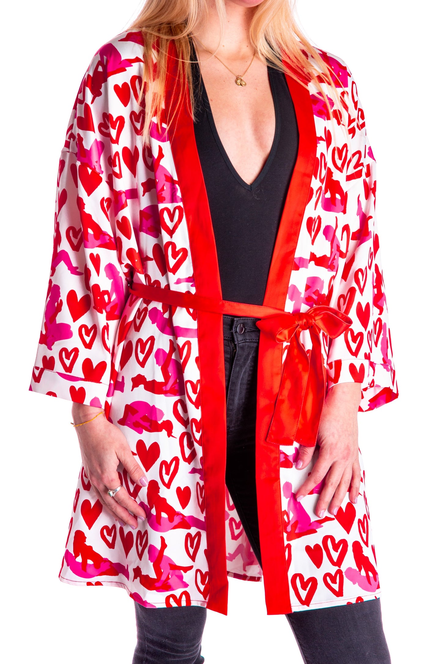  The Hot-Blooded Handbook | Ladies Valentine's Day Unisex Party Kimono