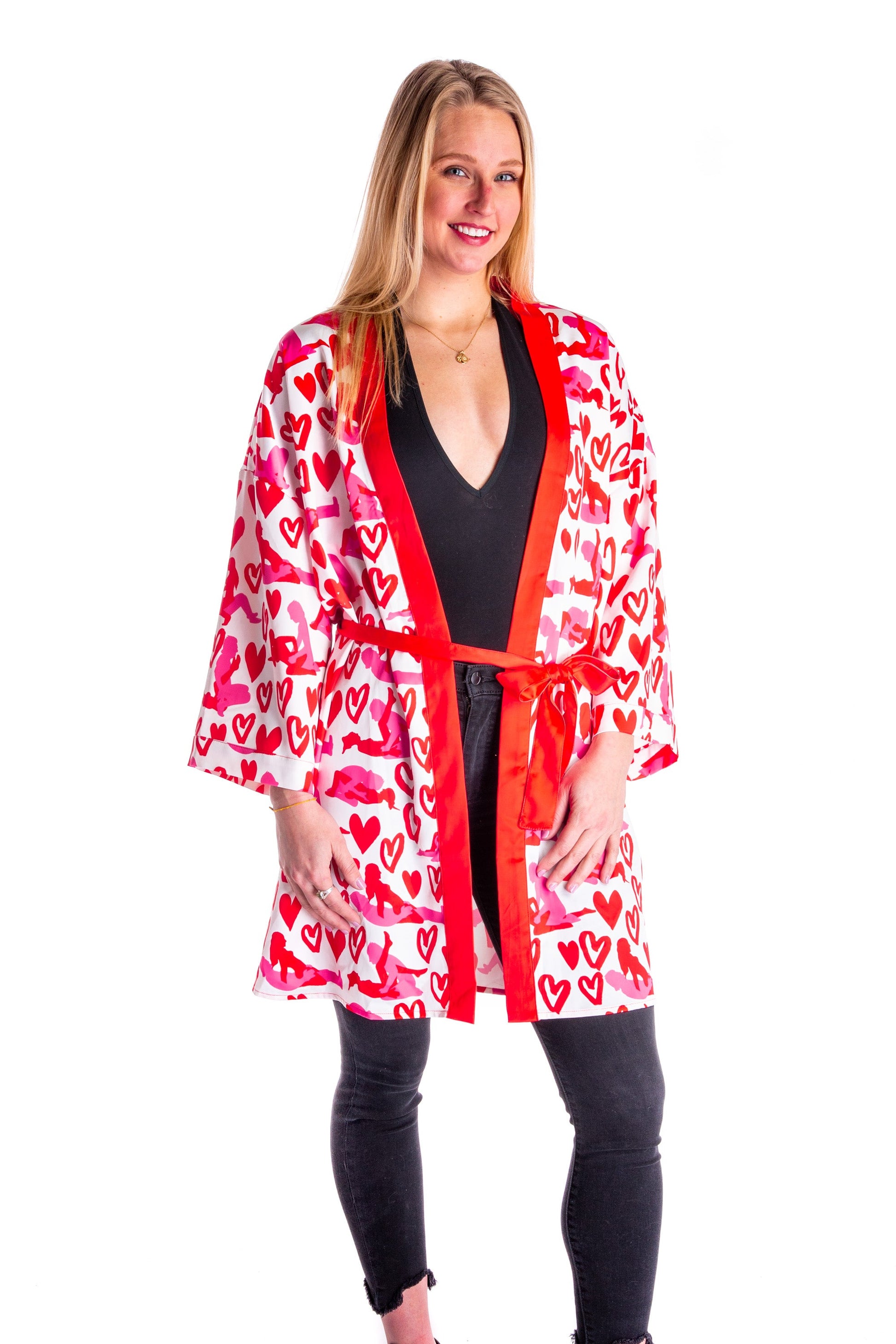  The Hot-Blooded Handbook | Ladies Valentine's Day Unisex Party Kimono